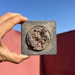 山西王家大院砖雕文创礼品狮子滚绣球五福捧寿砖雕冰箱贴伴手礼