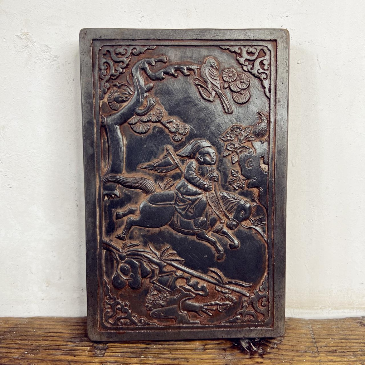加厚款王家大院非遺金石傳拓磚雕刻飛馬報喜文創(chuàng)禮品研學拓片刻板