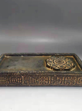 中式风复古老旧盆栽底座