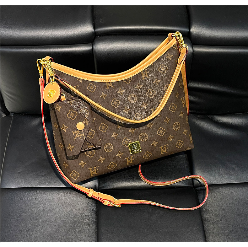 小众超火托特包包女2026新款时尚腋下包高级感百搭复古老花斜挎包