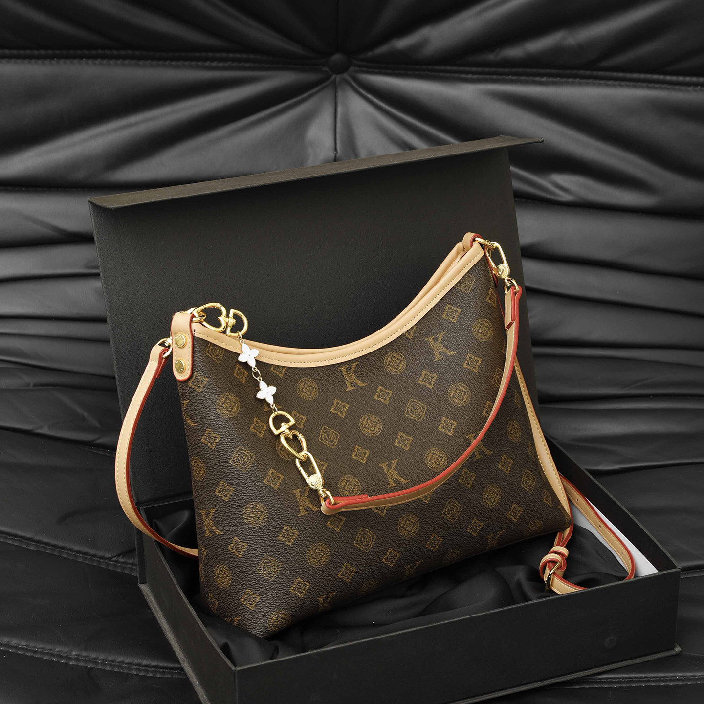 复古老花托特包包女式2026新款大容量购物袋休闲通勤包单肩斜挎包