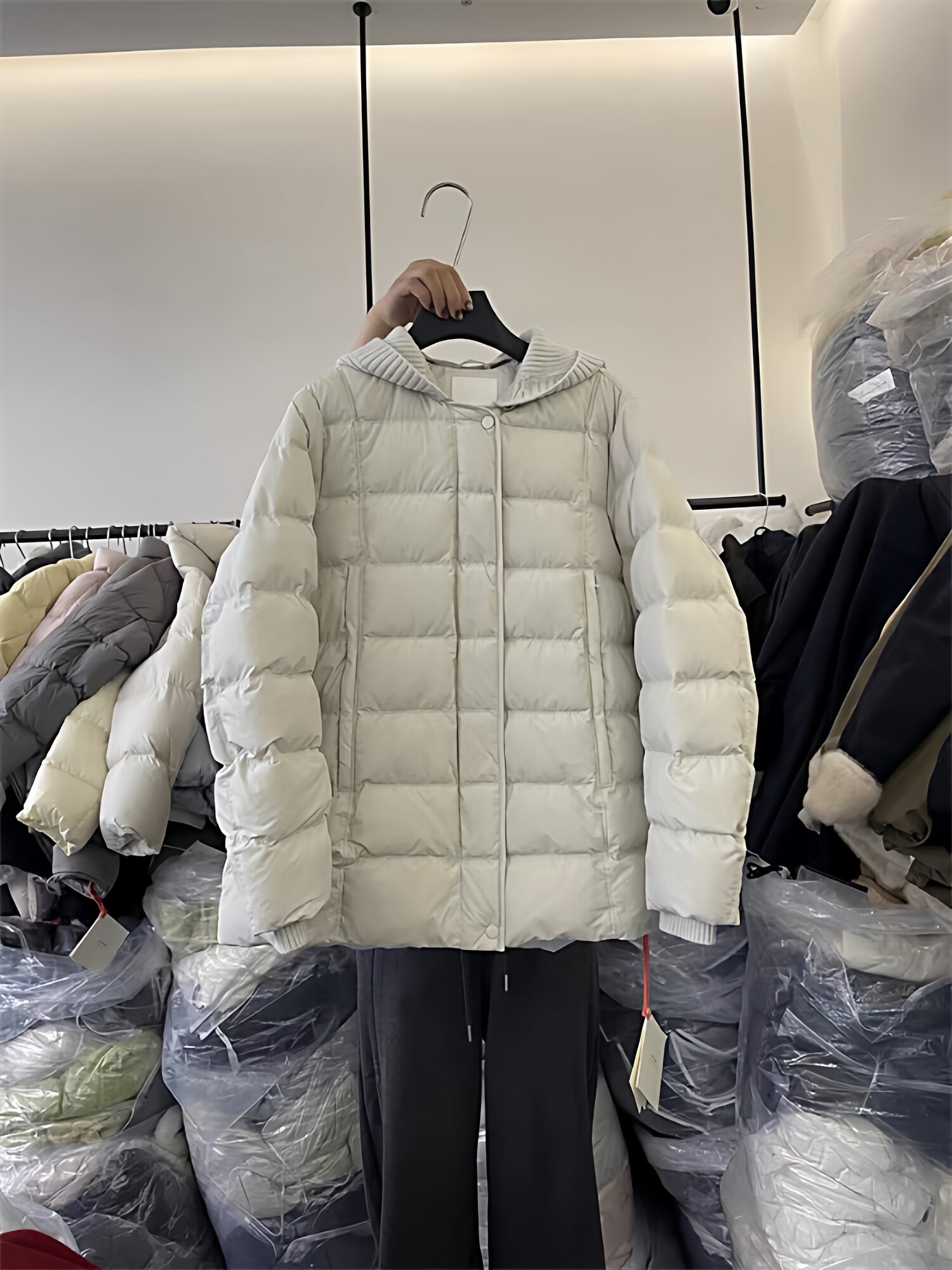 正品韩国中长款排骨羽绒服女2025冬季新款宽松显瘦不臃肿DK26190