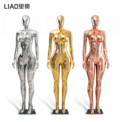 出口非洲大码女电镀模特橱窗展示架服装店Body mannequin female