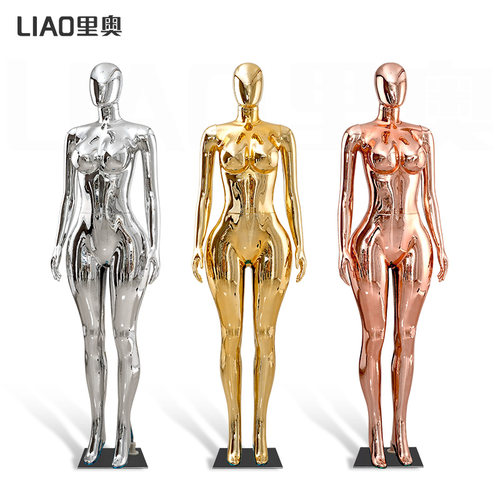 出口非洲大码女电镀模特橱窗展示架服装店Body mannequin female