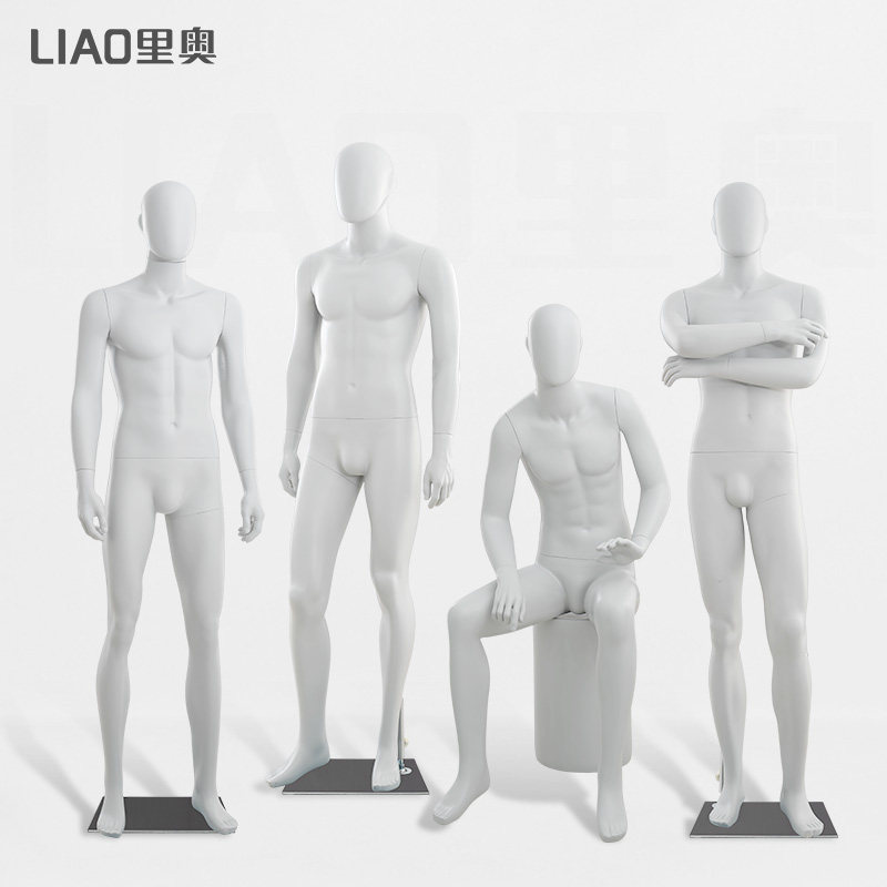 2026新款高品质玻璃钢肌肉男模特展示架服装店橱窗假人模特道具