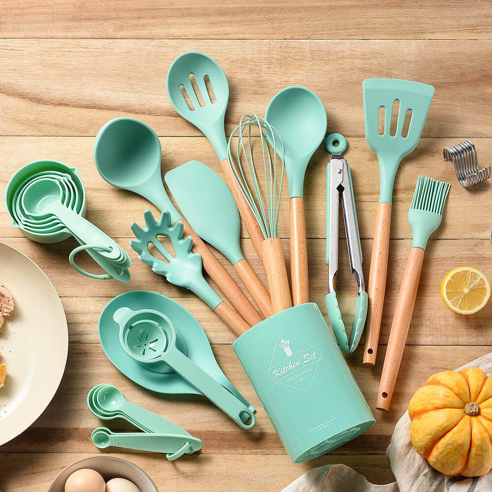 32件套量杯量匙烘焙烹饪硅胶厨房工具套装