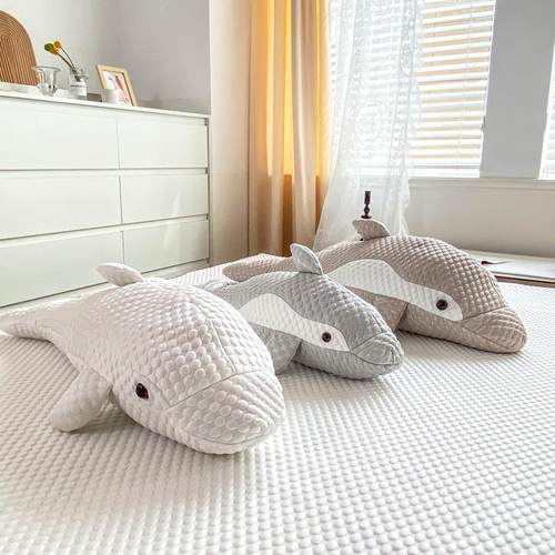 可爱爆了的凉豆豆小海豚可当枕头可当靠枕可方便拆卸可水洗抱枕