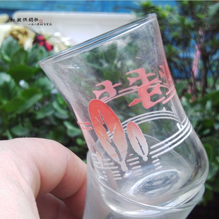 【老库存】79-83年产 老玻璃杯`白酒小杯60ml小酒盅 怀旧/收藏