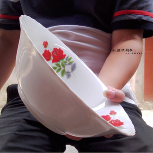 【老库存】八九十年代 大面碗  红花老粥碗` 粗瓷海碗  怀旧/收藏