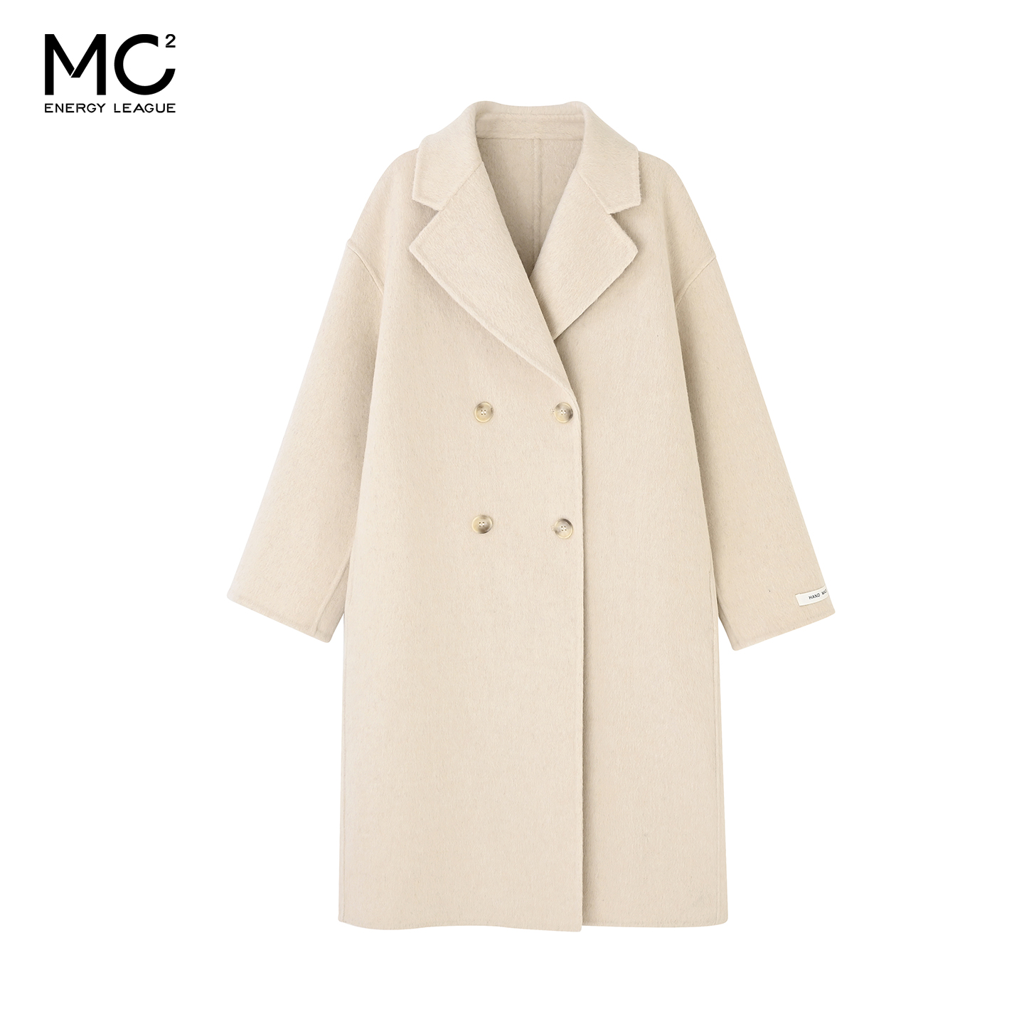 女装西装翻领宽松羊毛双面呢外套