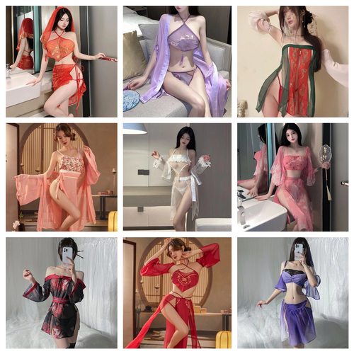 古风性感睡衣宫廷风飞天仙姬汉服国潮纯欲风cosplay性感旗袍制服