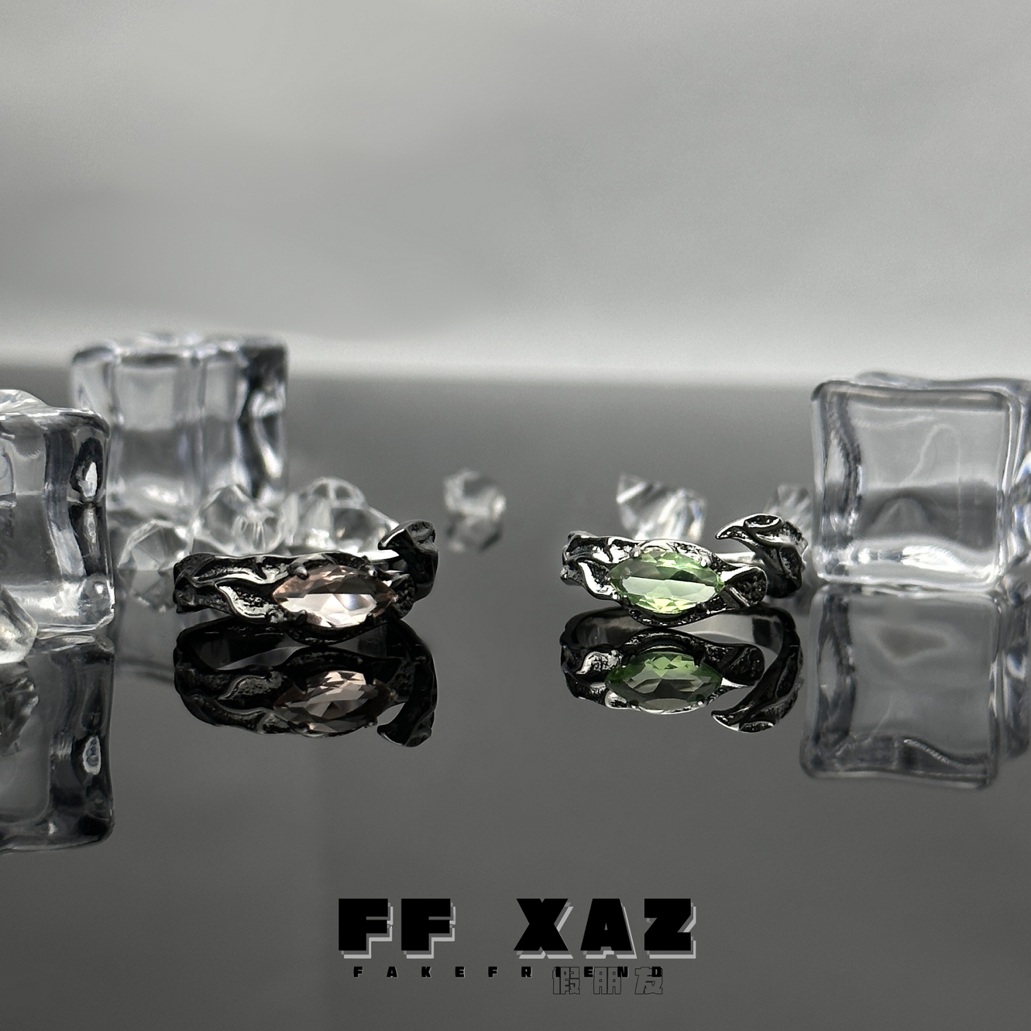 小众设计情侣对戒开口可调节ins