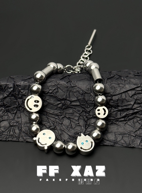 FF假朋友笑脸小众钛钢冷淡风手链