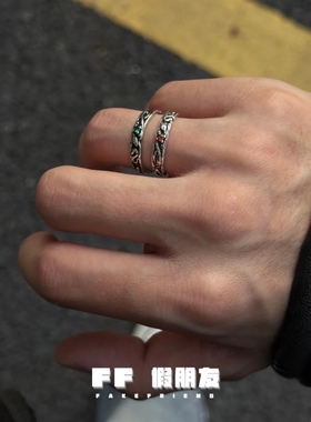 2025本命年蛇形戒指新年情侣戒