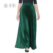 97m高档亮丝百褶裙春夏秋季 半身裙女百叶裙子百折伞裙洋气长裙