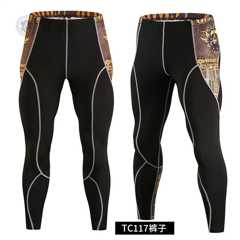 运动紧身裤男跑步压缩训练健身裤