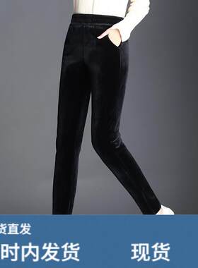 大尺码金丝绒内搭裤春秋女外穿胖mm200斤紧身裤高腰显瘦加绒铅笔