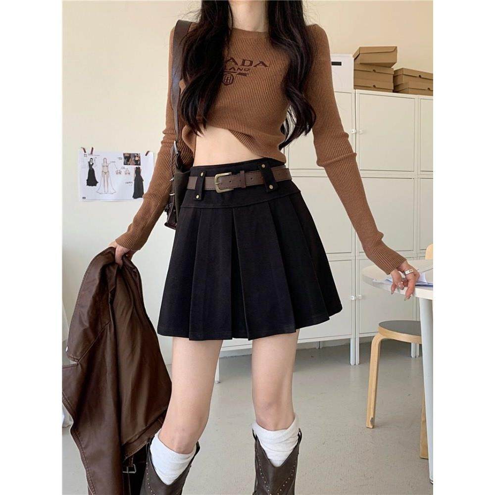 大码黑色毛呢半身短裙女秋冬巨好看的半裙胖mm高腰显瘦a字百褶裙,运动/瑜伽/健身/球迷用品,瑜伽短裙,淘宝优惠券,粉丝福利购,淘宝优惠卷