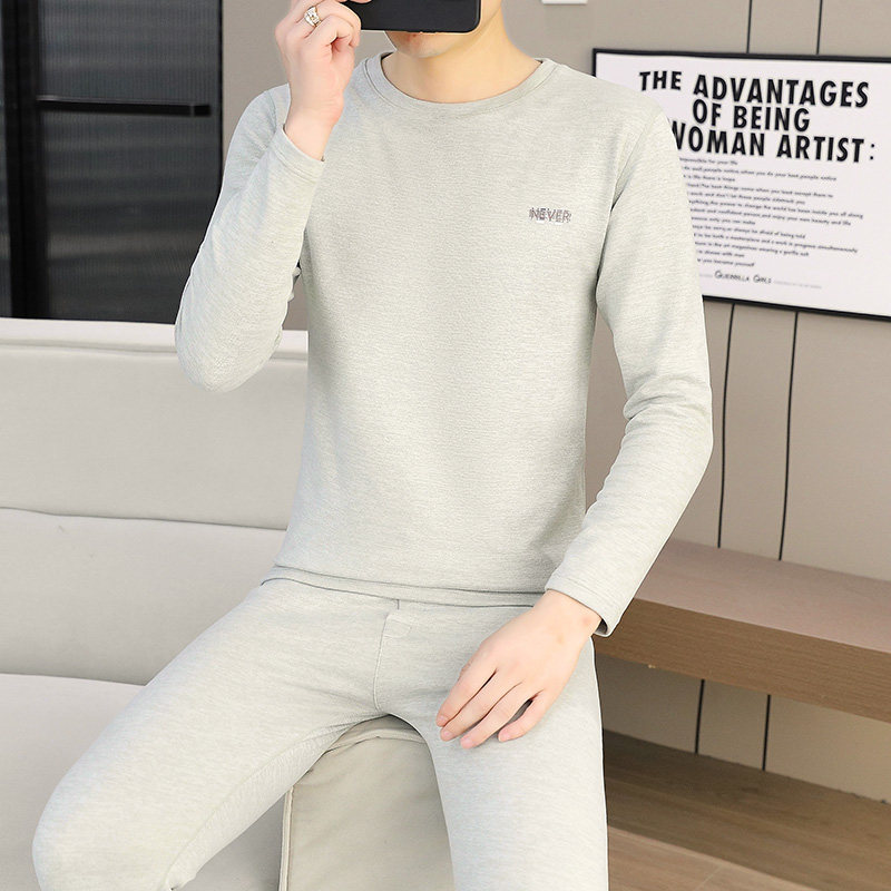 德绒保暖内衣套装男士亲肤秋衣秋