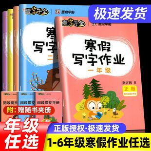 墨点字帖一字千金小学寒假写字作业本一1二2三3四4五5六6年级寒假练字帖正楷书壹字千金寒假作业小学语文部编人教版描红练习笔顺
