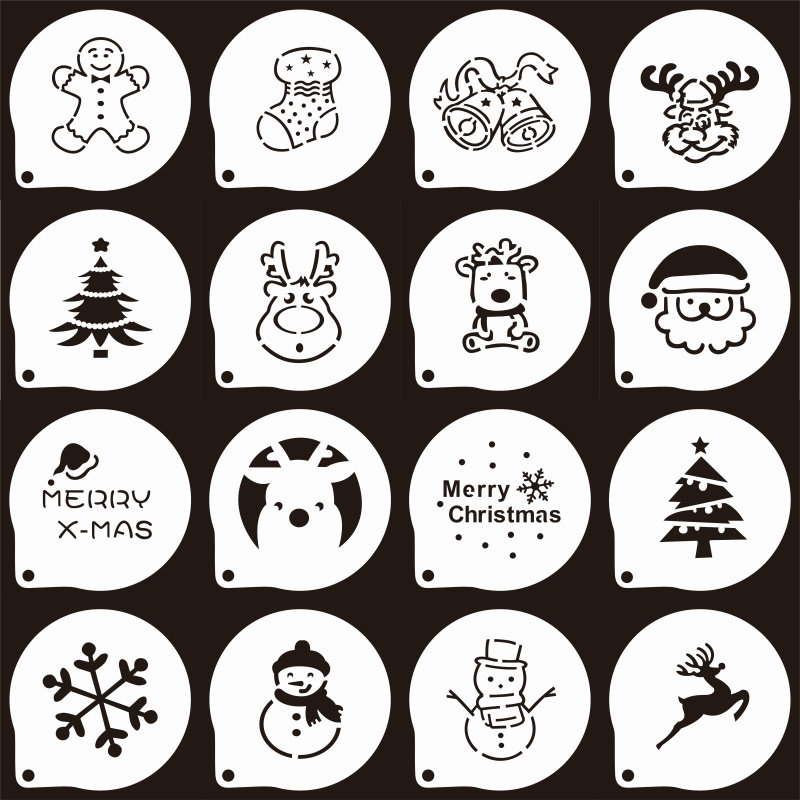 1个包邮4寸圣诞节糖粉筛模具