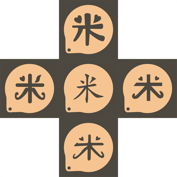 3寸4寸5寸5寸米字软欧包面包撒粉模具喷花模糖粉筛印花模造型装饰