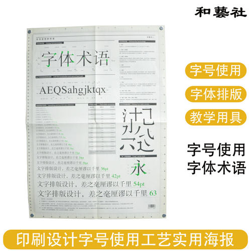 印刷设计A2单海报铜版纸字号参照