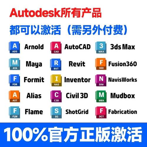 Autodesk正版软件全家桶激活 autocad Revit 3dsmax maya civil3d