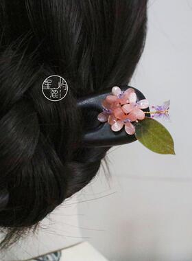 星鹿屿发簪黑檀木素雅发饰