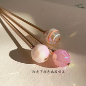 草莓果糖 星鹿屿奶油可爱发簪铜簪盘发簪子少女国风糖果发钗饰