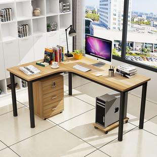电脑台式 桌拐角写字桌 桌转角书桌L型转角书桌小户型家用电脑台式