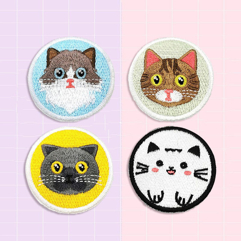猫咪刺绣徽章布贴绣花章衣服