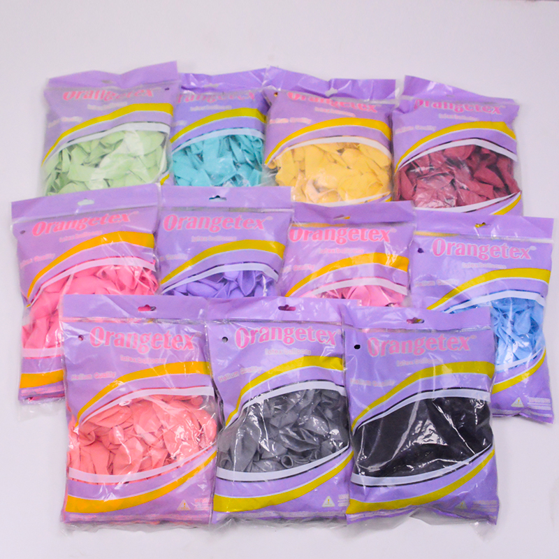 O牌气球圆形10寸马卡色加厚批发