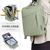 双肩包女新款 大容量商务出差行李包学生书包旅游包电脑包通勤背包