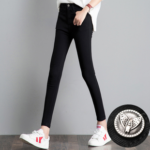 小脚铅笔黑裤 黑色打底裤 春秋九分高腰紧身薄款 爆款 女外穿2025新款
