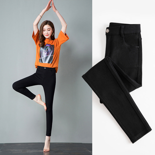 小脚铅笔裤 黑色打底裤 魔术黑裤 高腰显瘦薄款 子 女外穿春秋2025新款
