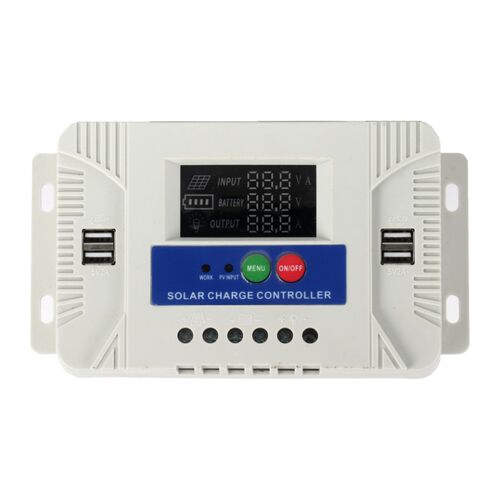 彩屏带电流12V24V30A60A太阳能控制器免设置光伏太阳能充电控制器