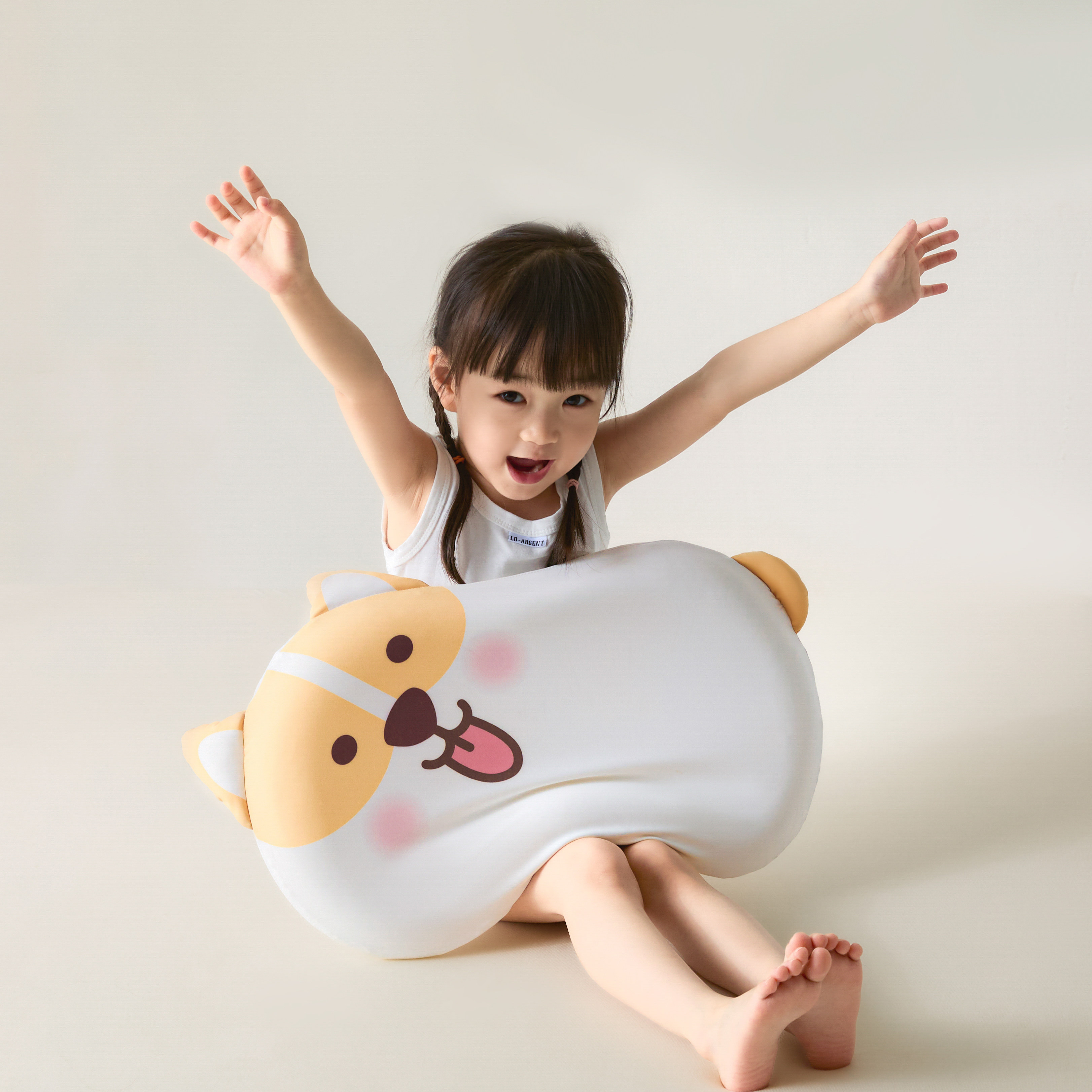 幼儿园可爱卡通儿童记忆枕芯柯基熊猫小狗枕头枕套30x50cm可拆洗