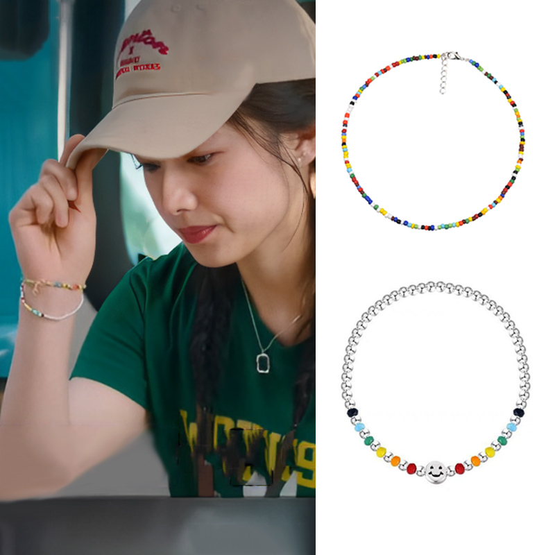 张婧仪同款彩色串珠手链女糖果色