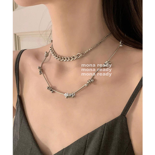 MONA莫比乌斯环重工叠戴项链女夏