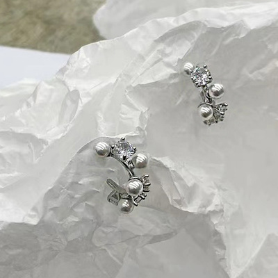 吾小历人鱼之泪珠钻耳环女新款潮