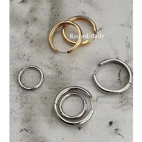 吾小历素圈耳环养耳洞圆圈耳扣