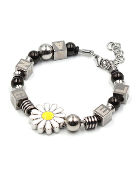 权志龙同款雏菊国潮嘻哈钛钢手链