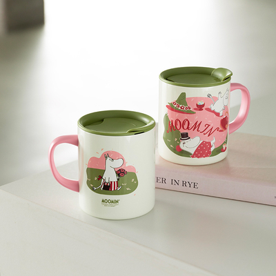 姆明moomin316不锈钢带盖马克杯