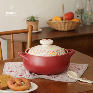 姆明moomin家用砂锅汤锅土锅耐高温陶瓷炖锅火锅煲仔饭沙锅石锅