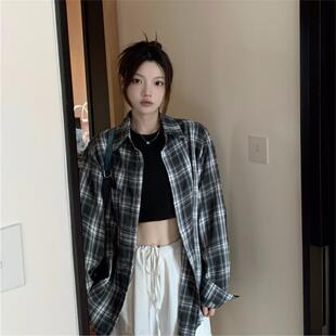 2026春秋新款日系慵懒风甜美衬衣简约宽松防晒衬衫外套女性感收腰