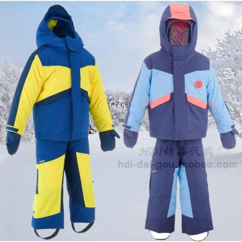 迪卡侬婴幼儿童连体滑雪服套装