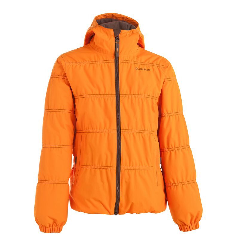 Quechua儿童装冬季男孩女孩户外运动滑雪服防风防水保暖连帽棉袄
