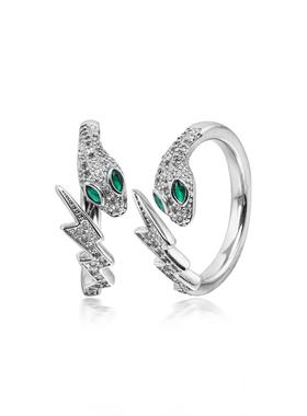 闪电灵蛇蛇年限定衔尾蛇戒指