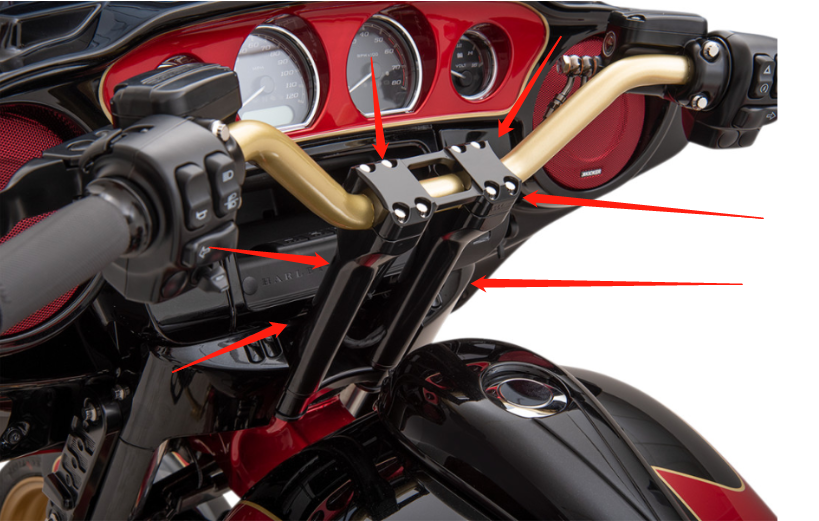 现货美产trask 哈雷街霸 肥霸 路威s改装ds风格t把巴立8英寸高